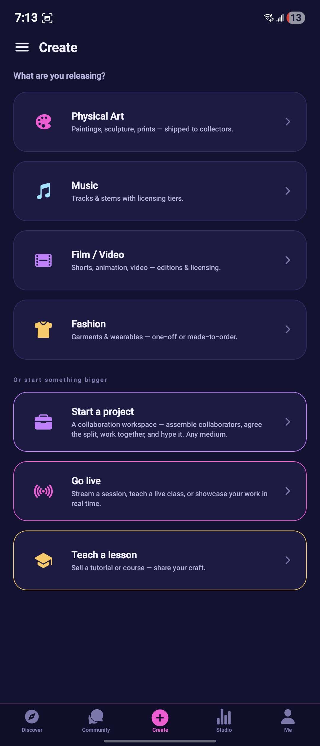 Create anything